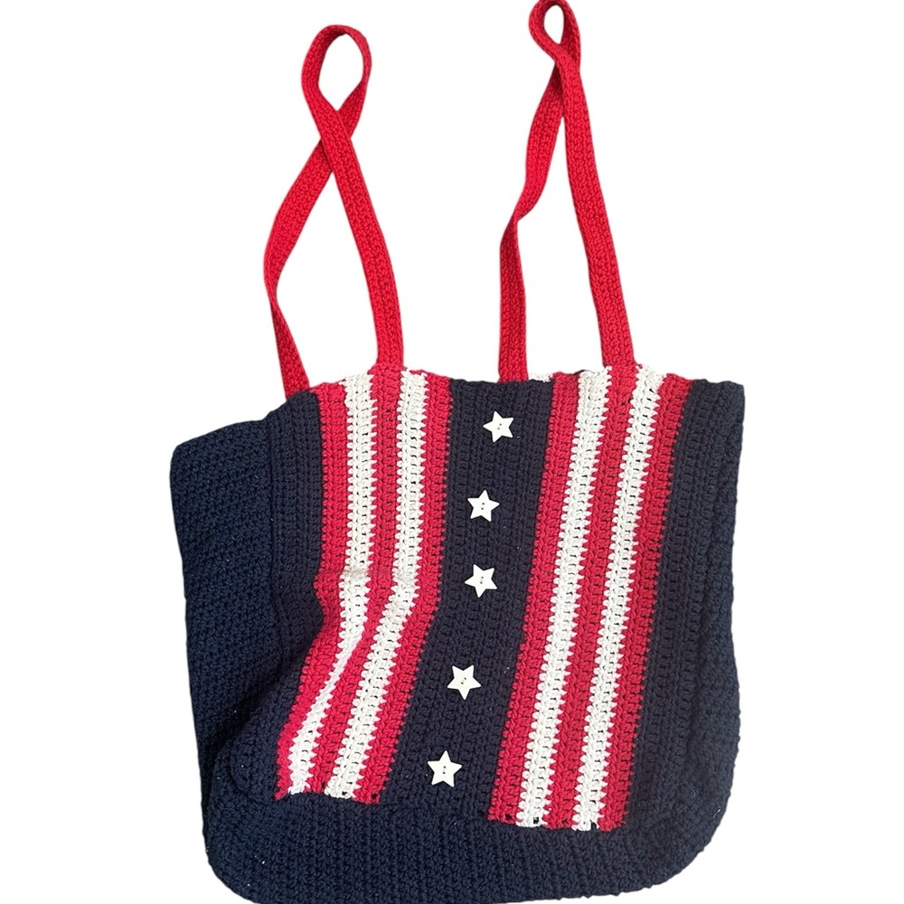 Patriotic  colors  crochet  Bag